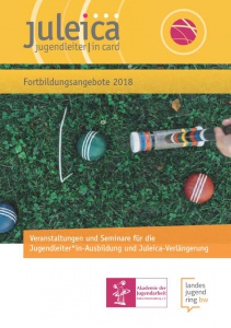 Flyer-Deckblatt des Juleica-2018-Flayers