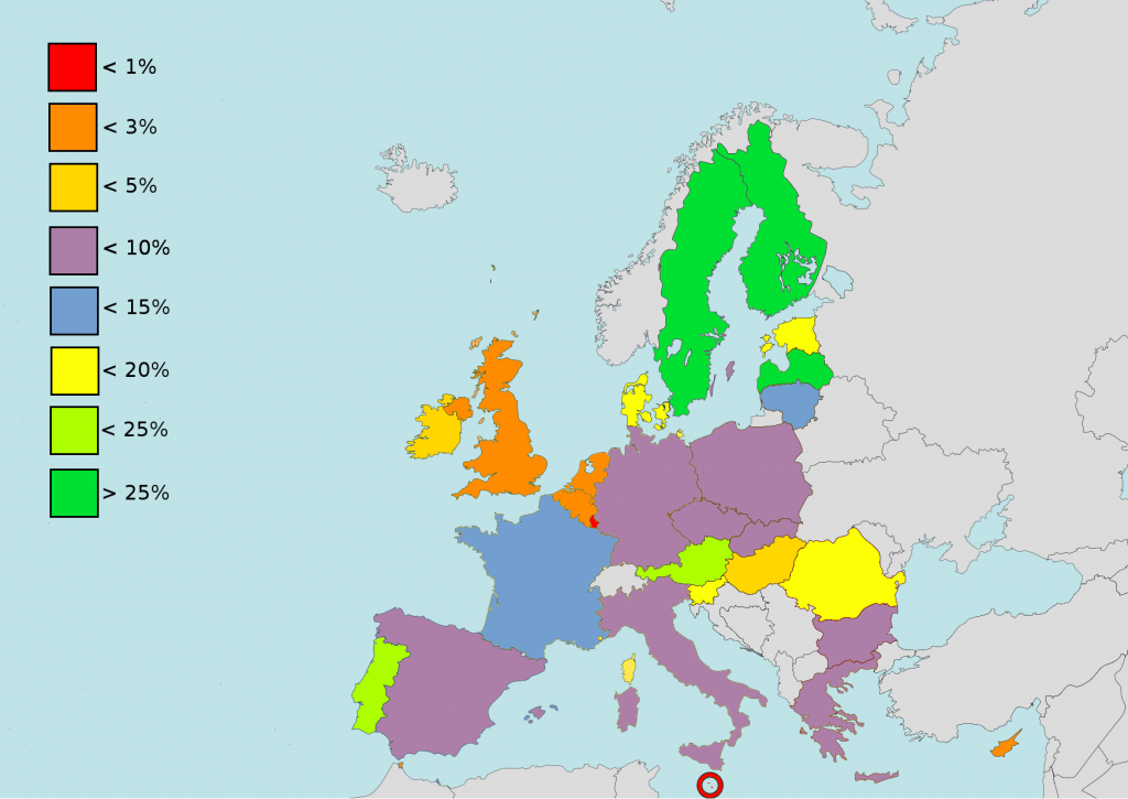 Landkarte der EU